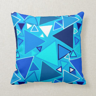 Mitte- des Jahrhundertsmoderne Dreiecke, Schatten Kissen