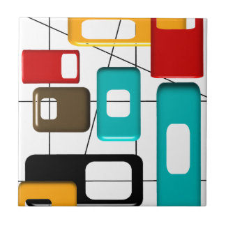 Mitte- des Jahrhundertsmoderne geometrischer Fliese