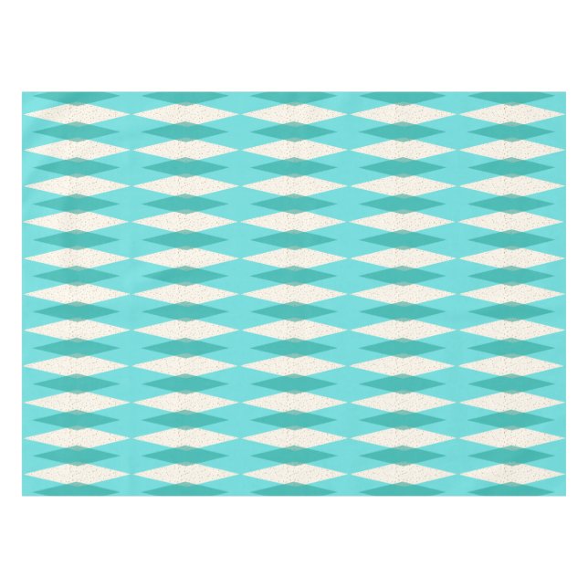 Mitte- des Jahrhundertsmoderne Rauten-Tischdecke Tischdecke (Vorderseite (Horizontal))
