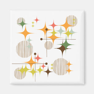 Mitte- des Jahrhundertsmoderne Sternexplosionen Magnet