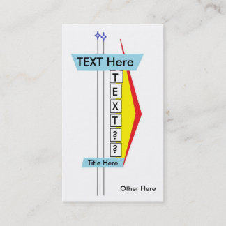 Mitte- des Jahrhundertsmoderne Visitenkarte