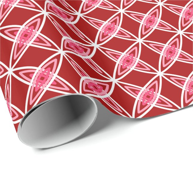 Mitte- des Jahrhundertsmoderner Atomdruck - Geschenkpapier (Rolleneckpunkt)