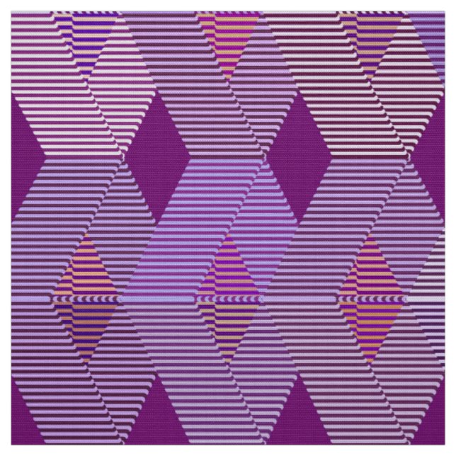Mitte- des Jahrhundertsmoderner Diamant-Druck, Stoff (Muster)