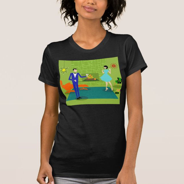 Mitte- des Jahrhundertsmoderner Paar-T - Shirt (Vorderseite)