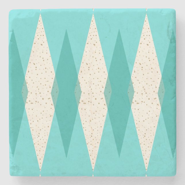 Mitte- des Jahrhundertsmoderner Steinuntersetzer (Vorderseite)