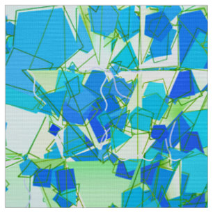 Mitte- des Jahrhundertsmodernes abstraktes, Aqua Stoff