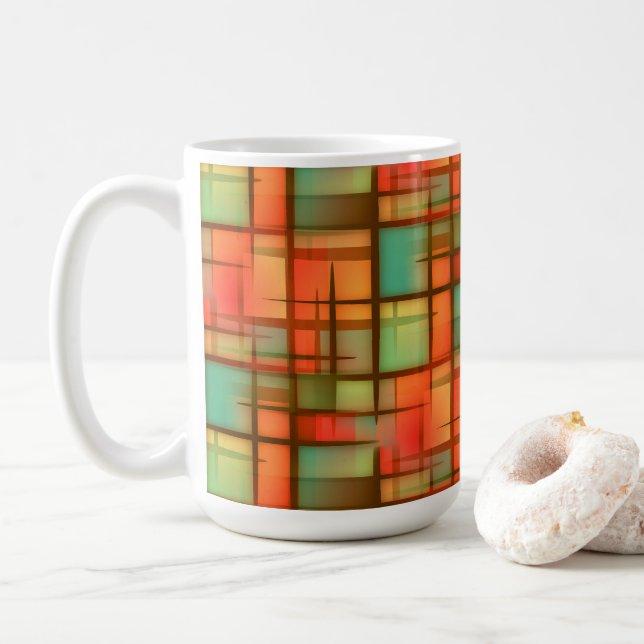 Mitte- des Jahrhundertsmodernes abstraktes Kaffeetasse (Mit Donut)