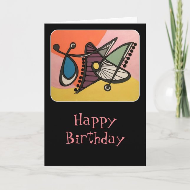 "Mitte- des Jahrhundertsmodernes abstraktes, Karte (Vorderseite)