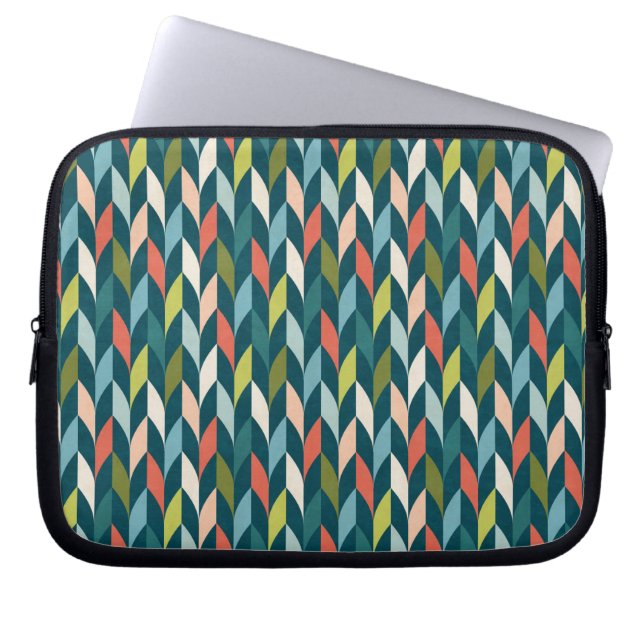 Mitte- des Jahrhundertsmodernes aquamarines u. Laptopschutzhülle (Vorderseite)