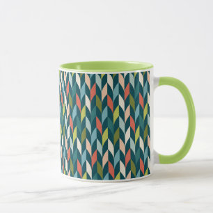 Mitte- des Jahrhundertsmodernes aquamarines u. Tasse