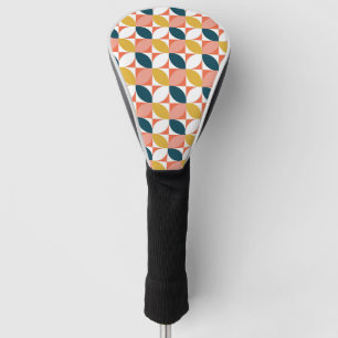 Mitte- des Jahrhundertsmodernes Blatt-Muster Golf Headcover