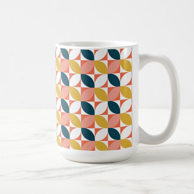 Mitte- des Jahrhundertsmodernes Blatt-Muster Kaffeetasse (Rechts)