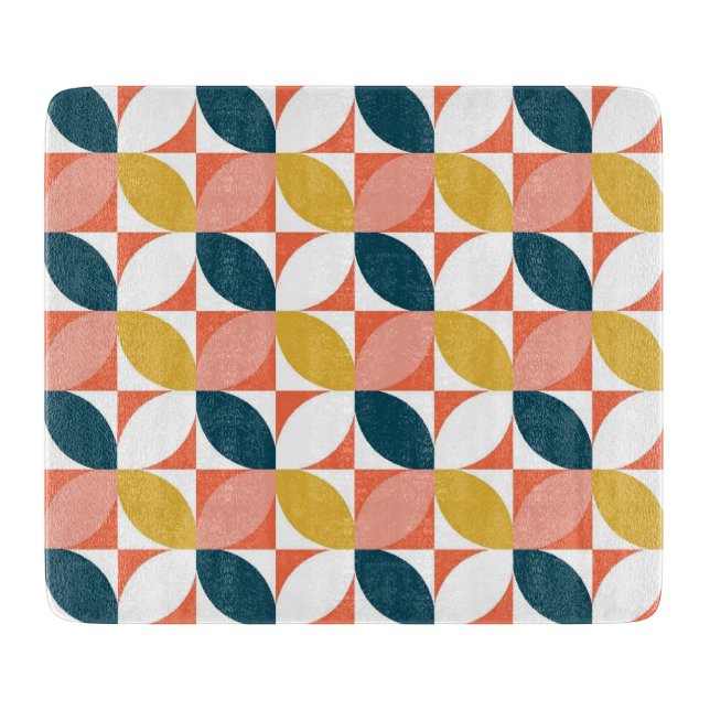 Mitte- des Jahrhundertsmodernes Blatt-Muster Schneidebrett (Vorderseite)