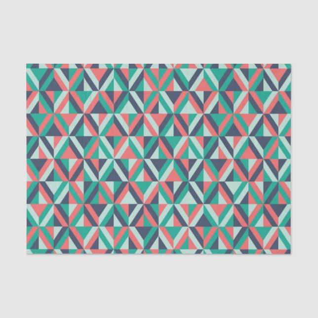 Mitte- des Jahrhundertsmodernes geometrisches Seidenpapier (Vorderseite)