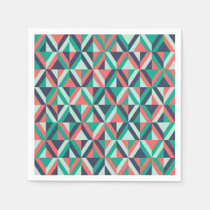 Mitte- des Jahrhundertsmodernes geometrisches Serviette