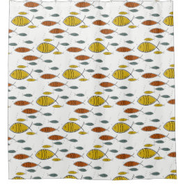 Mitte- des Jahrhundertsmodernes Retro Duschvorhang