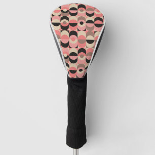 Mitte- des Jahrhundertsmodernes rosa Muster Golf Headcover