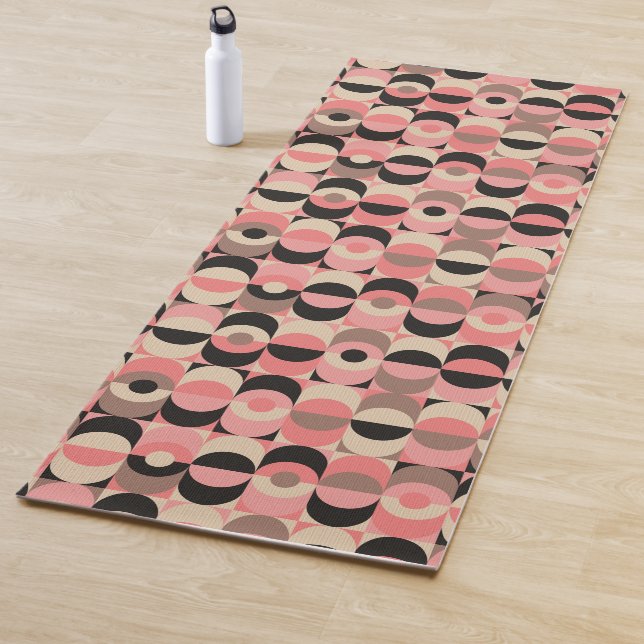 Mitte- des Jahrhundertsmodernes rosa Muster Yogamatte (Beispiel)