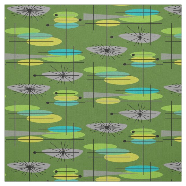 Mitte- des Jahrhundertsmodernes Stoff (Muster)