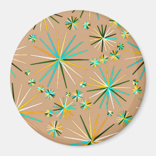 Mitte des Jahrhundertssputnik-Muster, Taupe TAN Magnet