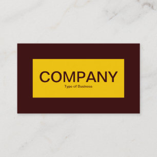 Mitte-Etikett - orange mit dunkelbraun Visitenkarte