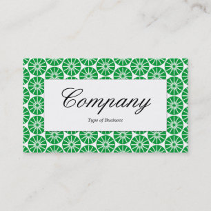 Mitte-Etikett - Sternrad - Grün Visitenkarte