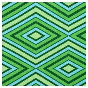 Mitte Jahrhundert Diamond Muster Jade Green und Aq Stoff