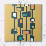 Mitte Jahrhundert Funky Blocks gelb Fliese<br><div class="desc">Mit diesem abstrakten Design,  das von der Mitte und der Atomzeit inspiriert wurde,  können Sie eine Reise in die Vergangenheit unternehmen. Ideal für diejenigen,  die Liebe Retro und Vintage Stil. Es ist auch ein großartiges Geschenk für Geburtstage und Weihnachten.</div>