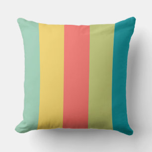 Mitte - Jahrhundert Moderne Regenbogenstreifen Kissen