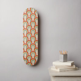 Mitte Jahrhundert Moderner Regenbogen Daisy Retro  Skateboard