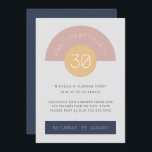 Mitte Jahrhundert Modernes Gray Blue Geo 30. Gebur Einladung<br><div class="desc">Kann vollständig an Ihre Bedürfnisse angepasst werden,  um Ihren Anzug zu erfüllen. © Gorjo Designs. Made for you via Zazzle Plattform. // Benötigen Sie Hilfe bei der Anpassung Ihres Designs? Andere Ideen got? Kontaktieren Sie mich (Zoe) direkt.</div>