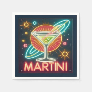 Mitte Jahrhundert Neon Martini Signi Serviette