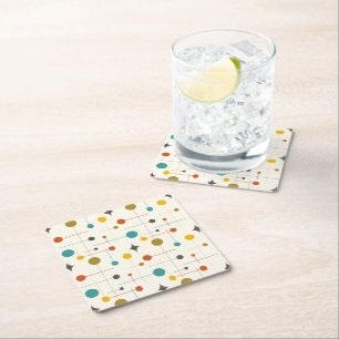 Mitte Jahrhundert Rechteckiger Pappuntersetzer