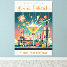 Mitte Jahrhunderts Atomusiontic Citrus Martini Bar