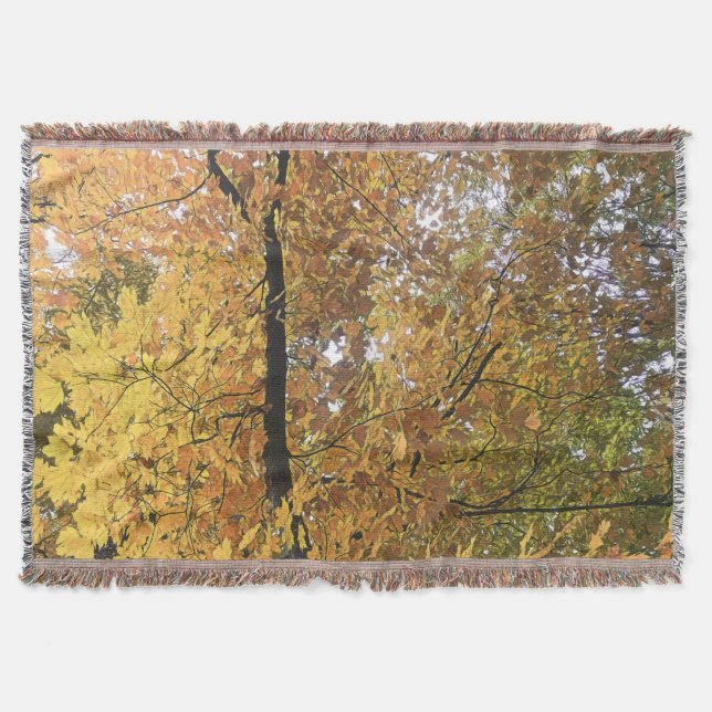 Mitte Oktober Bäume 2 Werfen Decke (Vorderseite)