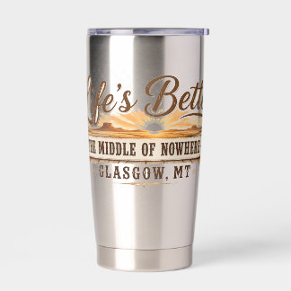 Mitte von Nirgendwo Glasgow Montana Thermobecher