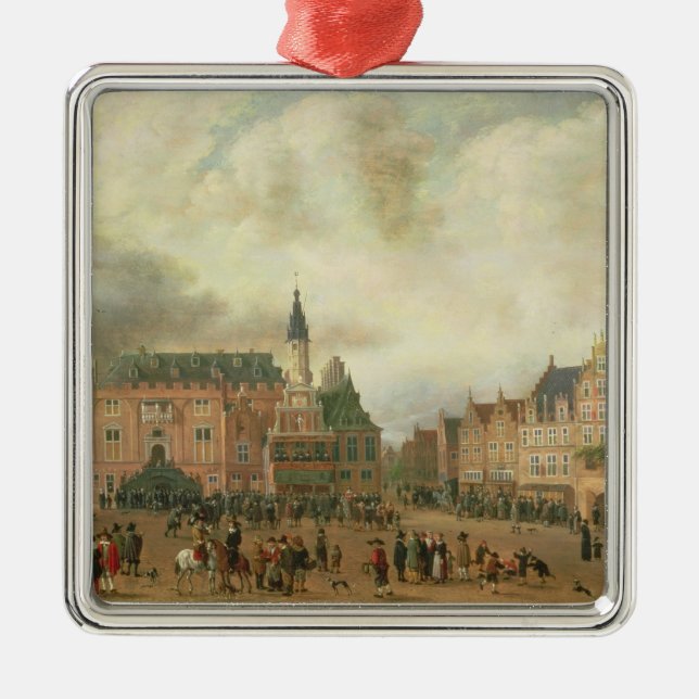 Mitteilung des Friedens von Breda Silbernes Ornament (Vorne)