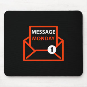 Mitteilung Montag schwarzes Mousepad