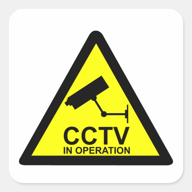 Mitteilung über CCTV Quadratischer Aufkleber (Vorderseite)