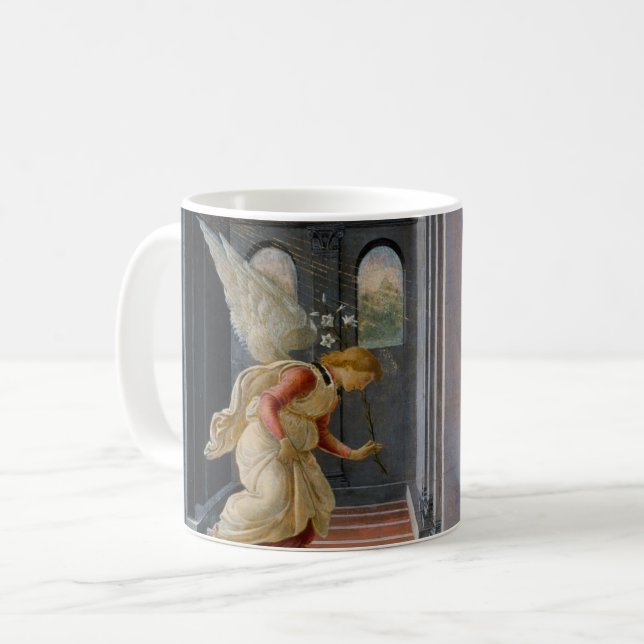Mitteilung von Sandro Botticelli Kaffeetasse (Vorderseite Links)
