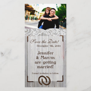 Mitteilungs-Pferdeschuhe der Verlobungs-4x8 auf Save The Date