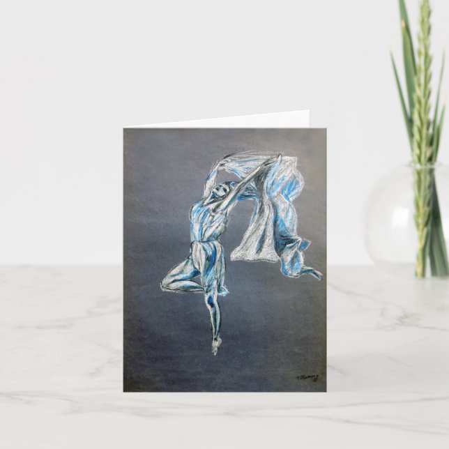 Mitteilungskarten, Balletttanzbild Karte (Vorderseite)