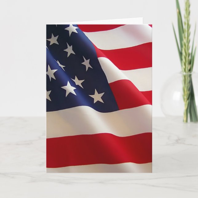 Mitteilungskarten der amerikanischen Flagge (Vorderseite)