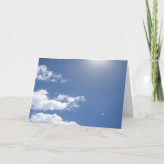 Mitteilungskarten der blauen Himmel