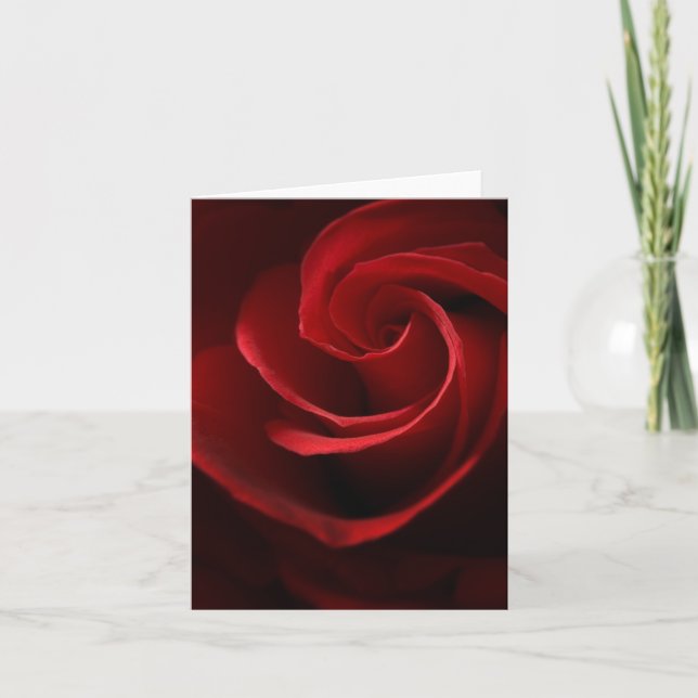 Mitteilungskarten für abstrakte Rote Rose (Vorderseite)