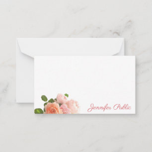 Mitteilungskarten Script Rose Aquarellfarben Paste