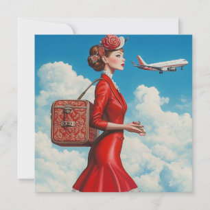 Mitteilungskarten von Aviator (elegante Dame und F