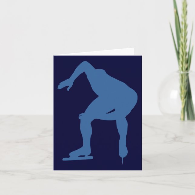 Mitteilungskarten zur Silhouette von Speed Skater (Vorderseite)