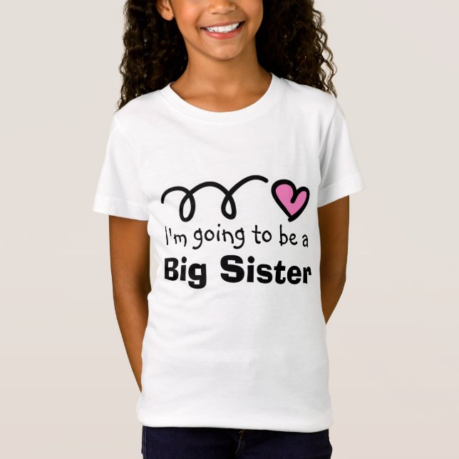 Mitteilungst-shirt der großen Schwester für ältere T-Shirt (Vorderseite)