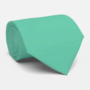 Mittel Aquamarin Grün Farbe Einfarbige Ebene Krawatte